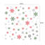 Colorful and Silver Christmas Snowflakes Wall Sticker