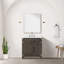Meuble-lavabo simple avec comptoir en quartz