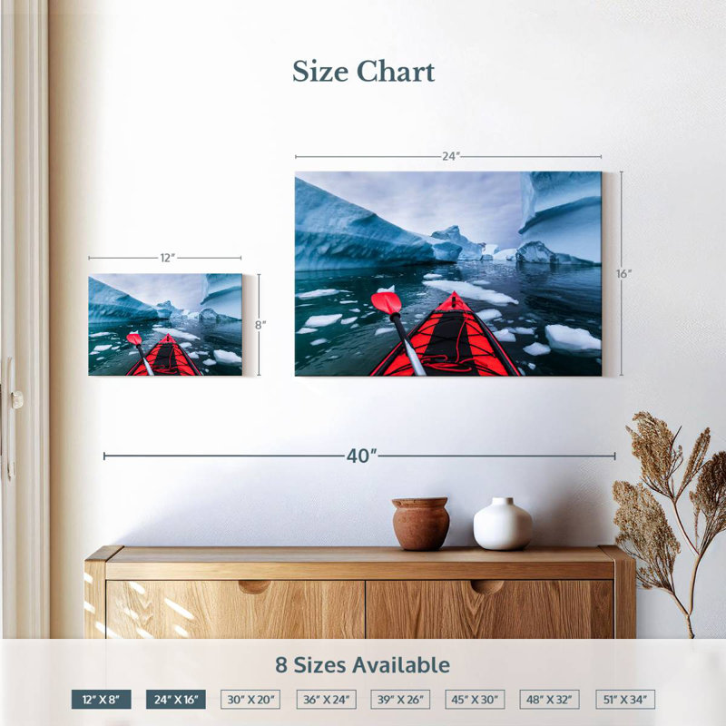 Kayak rouge Sireci en Antarctique, H 16 po x l 24 po