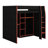 Full Size Wooden Loft Bed – Integrated Desk, Open Wardrobe, Storage Compartments & RGB Lights-977541475