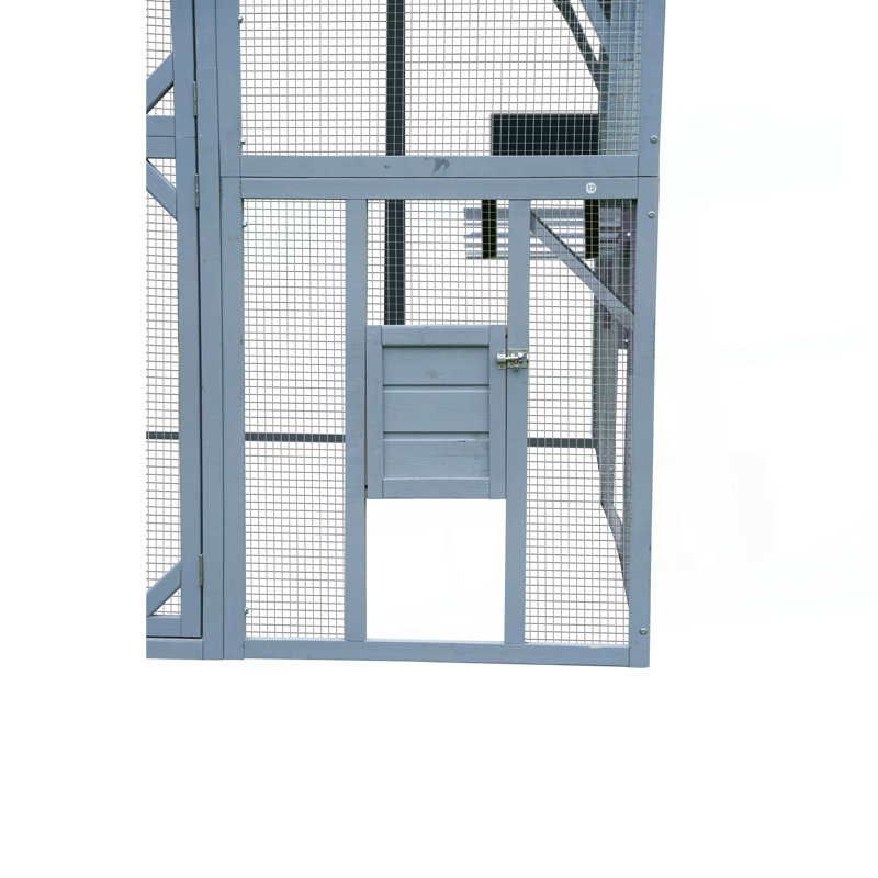 Enclos pour chat d'extérieur pour chat 110 "avec plateformes, housse imperméable améliorée