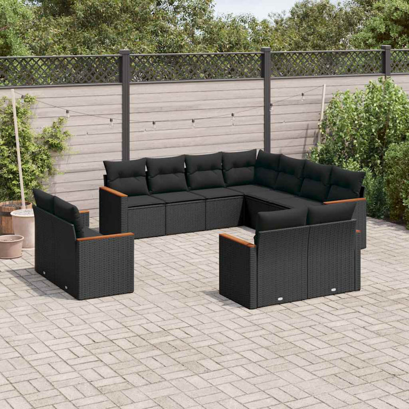  Garden Sofa Set Black
