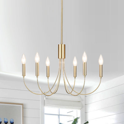 Clerise 6 - Light Candle Style Classic Chandelier