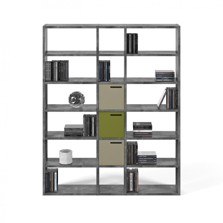 Araeya Wide Geometric Bookcase & Reviews | AllModern