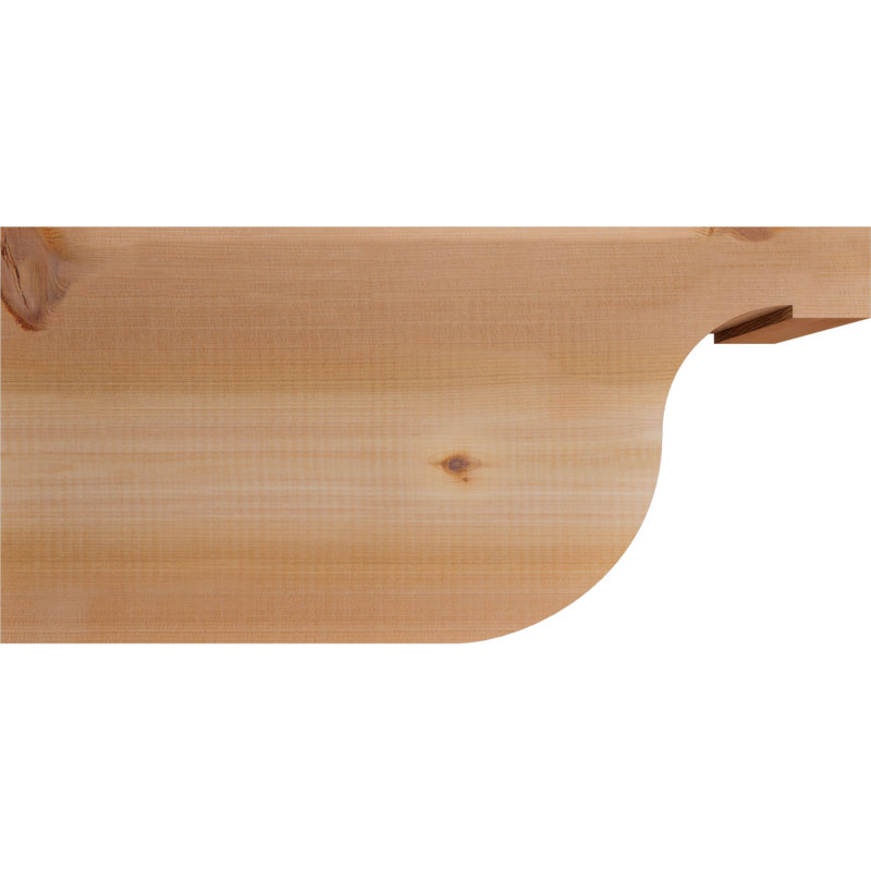 Queue de chevron lisse Del Monte, Cèdre rouge, 12"H x 5 1/2"W x 24"L