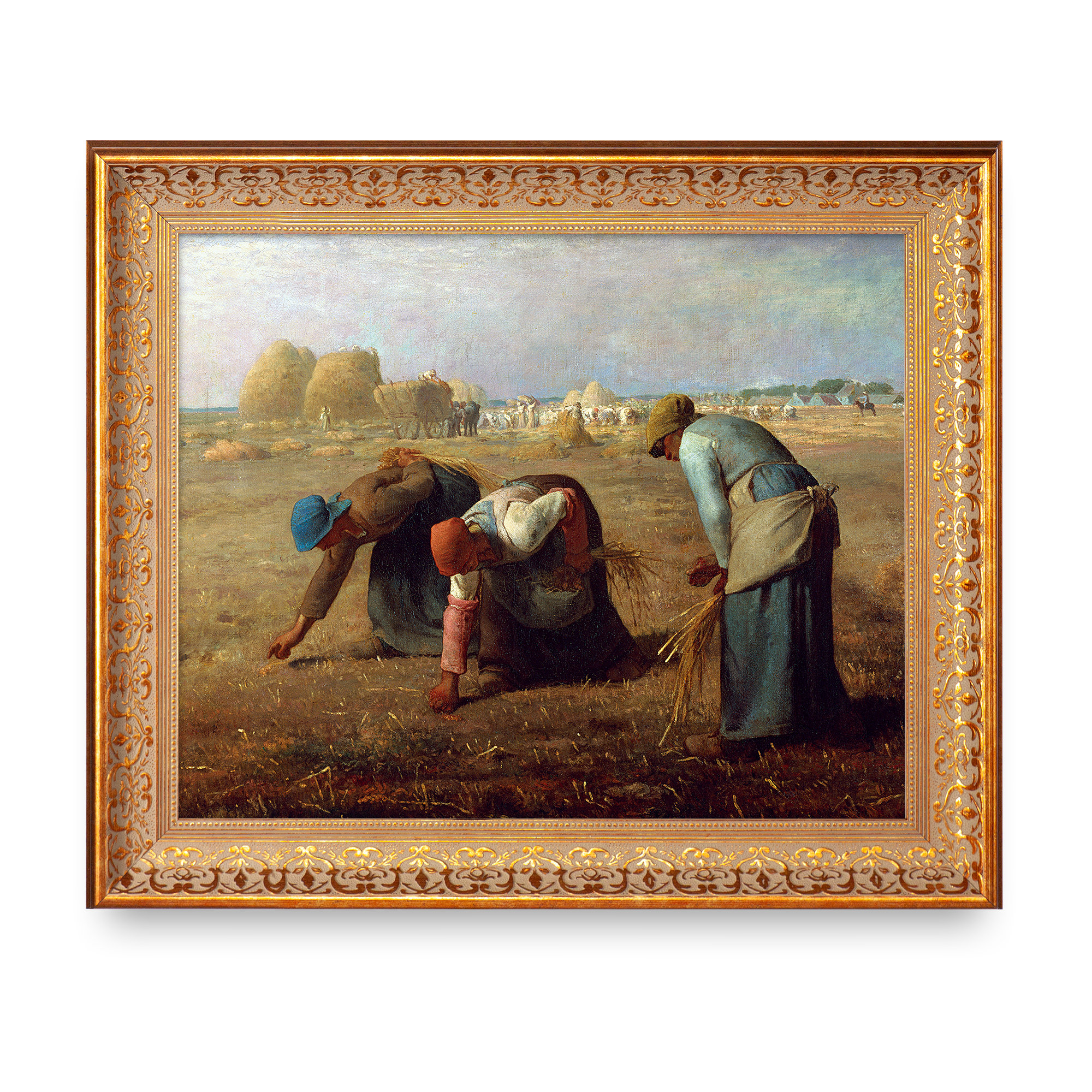 August Grove® The Gleaners by Jean-François Millet, Vintage Pattern Frame  The World Classic Art Reproductions, Wall Art for Home Décor | Wayfair, image size:2000x2000