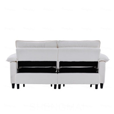 Canapé-lit convertible en velours avec matelas dépliable