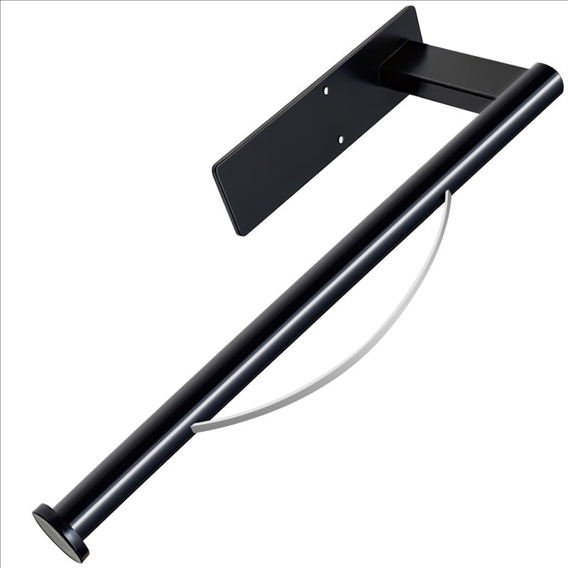 Kitchen Roll Holder Under Cabinet, Damping Black