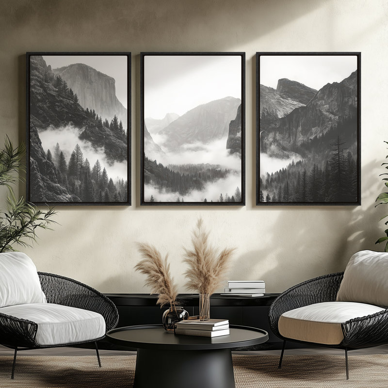 Framed Canvas Wall Art - Vintage Abstract Wall Prints for Bedroom, Black, 36" H x 24" W