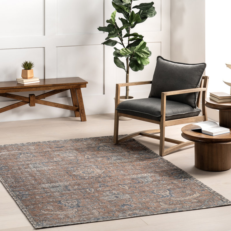 Tapis oriental rouille Tammo, Rectangle 5 pi 3 po x 7 pi 7 po