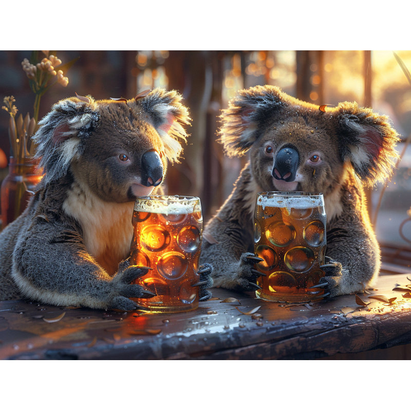 Rideau de douche Koalas - Décoration de salle de bain Faune, H 83 po x l 70 po