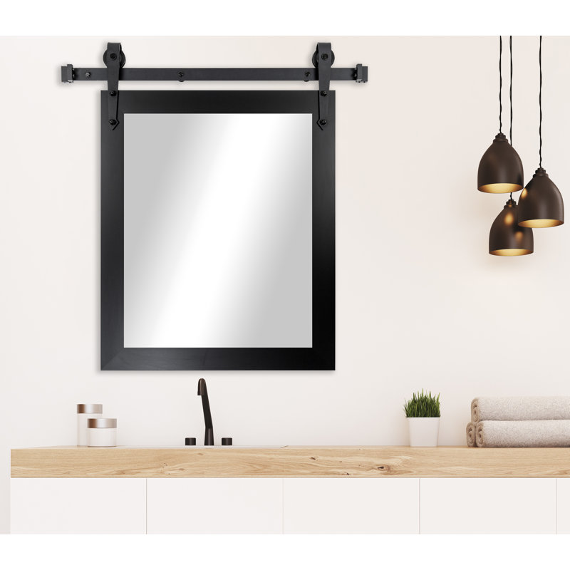 Ensemble de 2 miroirs Lynd, Noir, H 38 po x l 32 po