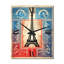 Illustration rétro du cachet de la Tour Eiffel - horloge murale moderne Paris-99640168