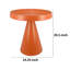 Table support pour plante, piédestal à cône rond de 19 po, métal orange