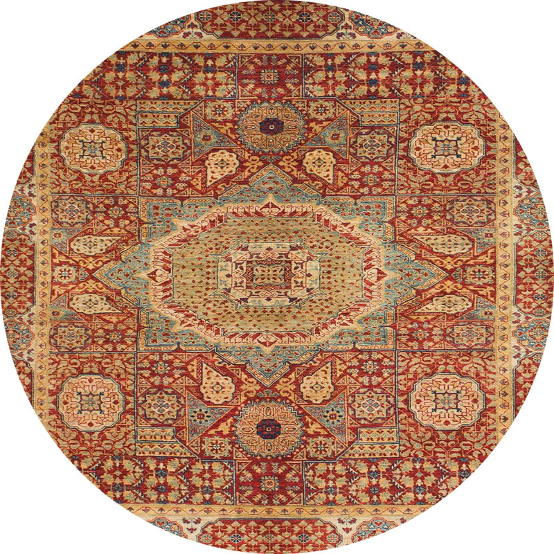 Abstract Indoor Rug, Round 8'