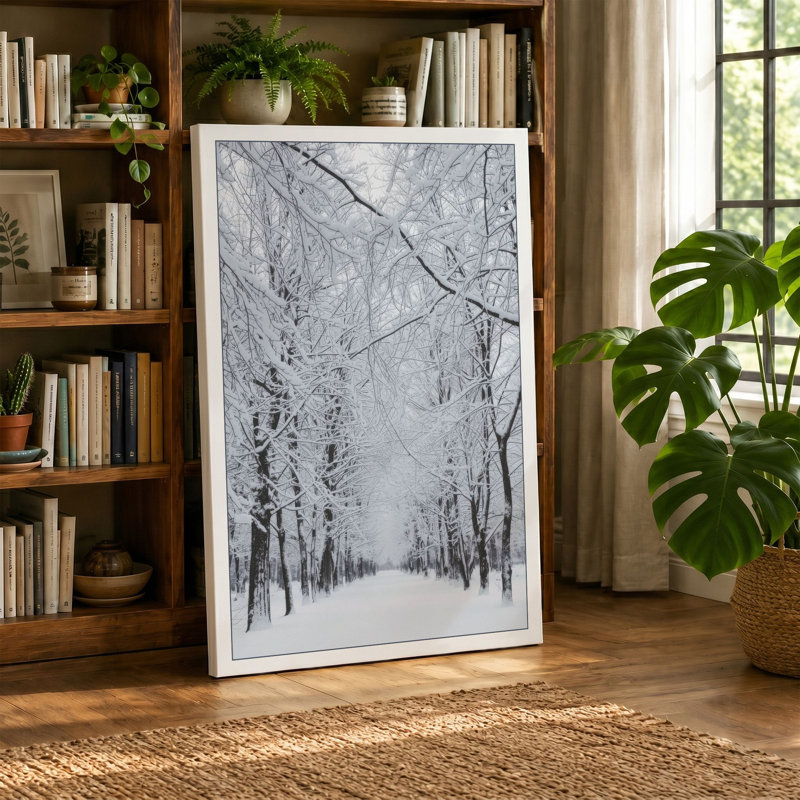 Frosted Avenue Scandinavian 1 Piece Wrapped Canvas Wall Art, 36x24 - 91.4 x 61.0 cm, Black Border