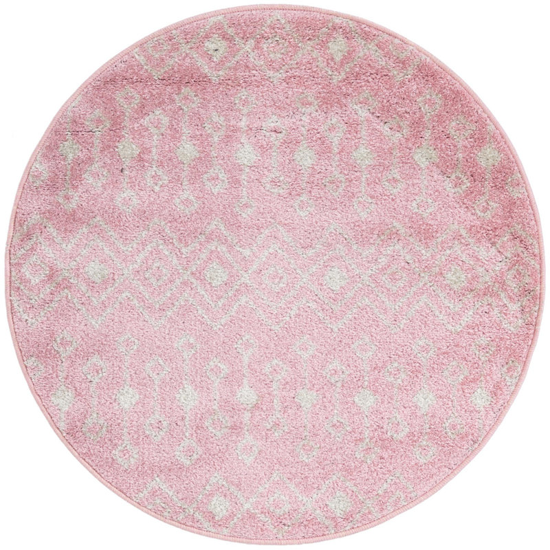Abstract Indoor Rug, Round 3'3"