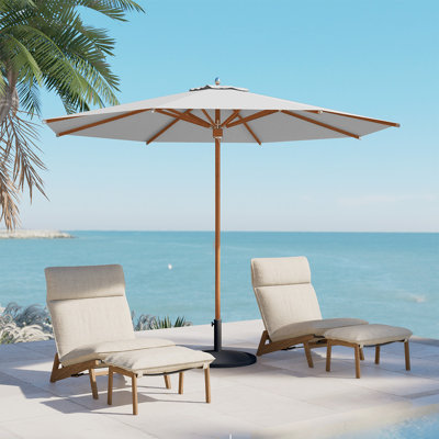 Parasol rond en aluminium 11,5 pi Sunbrella