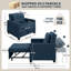 3-in-1 Convertible Sleeper Accent Chair Bed with Adjustable Backrest & Back Pillow-1638723132