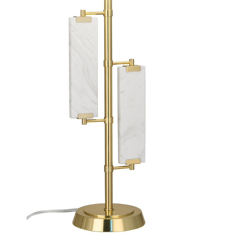Alston Table Lamp, Brass, Off White