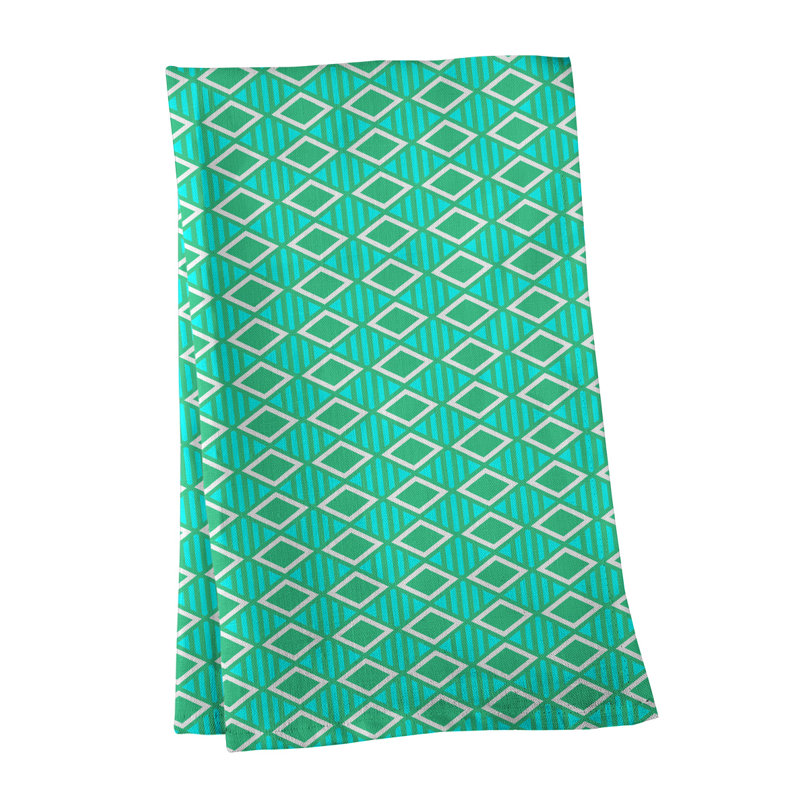 Torchon Gady, Polyester sergé, Vert
