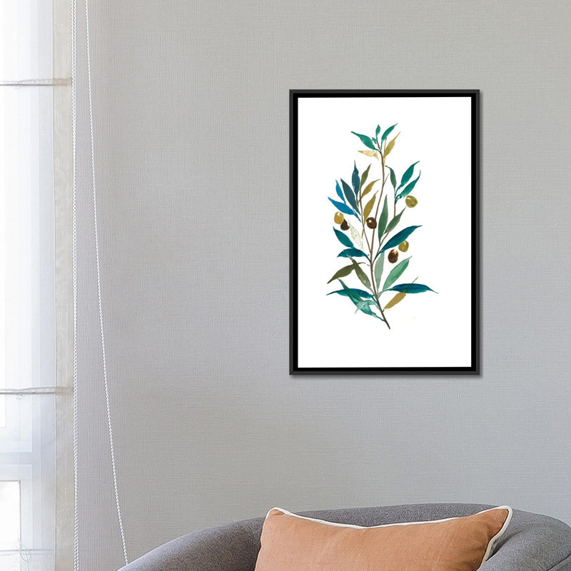 «Olive II», reproduction sur toile, Toile avec cadre noir, Pas de tapis, H 48 po x l 32 po x P 1,5 po