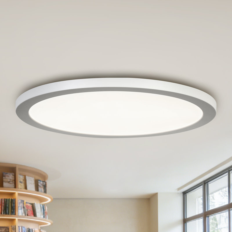 Plafonnier encastré moderne 1 lumière DEL, H 0,5 po x l 11,8 po x P 11,8 po, 24 W