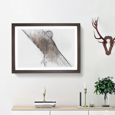 The Angel of the North in Gateshead in Abstract - Picture Frame Graphic Art Print