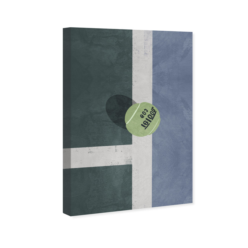 Tennis Court Area - Painting on Canvas, Wrapped Canvas, 24" H x 16" W x 1.5" D