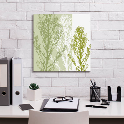  «Gossamer Greens» par Erin Clark, art mural sur toile, 18 po x 18 po