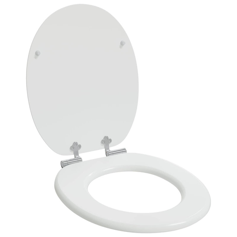  Soft-Close Toilet Seat Blue Drop 44 X 38 Cm MDF Board, White