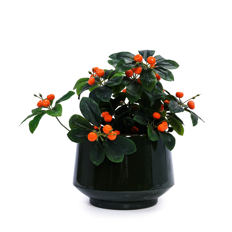 Ceramic Flowerpot, Antique Green