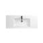 Ensemble de meuble-lavabo mural simple 48 po avec plateau en pierre blanc brillant brillant et 48 tiroirs Modern Jazz