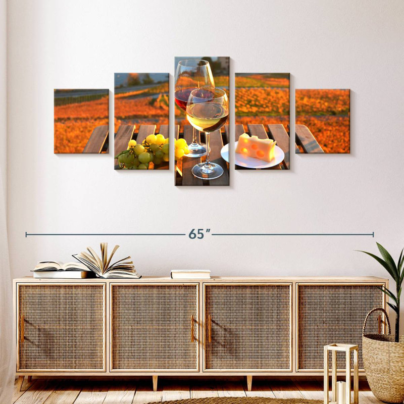 Wine By Geneva Lake, 24" H x 55" W