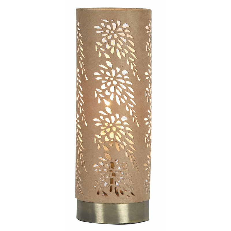 Auderghem Metal Novelty Lamp, Antique Brass Base/Brown Shade