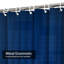Rideau de douche bleu abstrait à motif géométrique bleu avec 12 crochets-1208525054