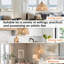 Rattan Pendant Light, Natural Wicker Shade, Iron Frame, Adjustable Height, E27 Socket, 50 Cm Diameter, For Living Room Dining Area (Bulb Not Included)