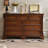 Nut-brown Solid Wood Accent Cabinet
