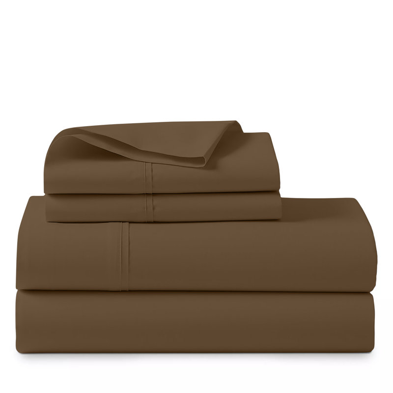 Monte Carlo Egyptian Cotton Sheet Set, Chocolate, Twin