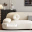 Canapé modulaire en polyester blanc crème