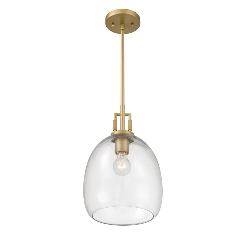 Mini-luminaire suspendu 1 lumière Orvis 10 ", Laiton