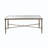 Rectangle Coffee Table With Metal Frame And Tempered Glass Top, A Stylish And Functional Addition To Your Living Space.