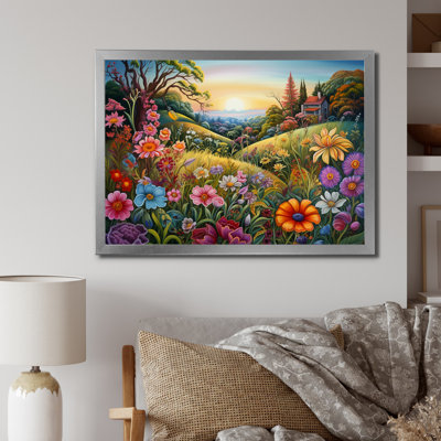 Célébration de fleurs sauvages printanières sur toile