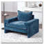 Fauteuil d'appoint en chenille de 40,9 po avec accoudoirs larges et coussin épais Chenille-1796773398