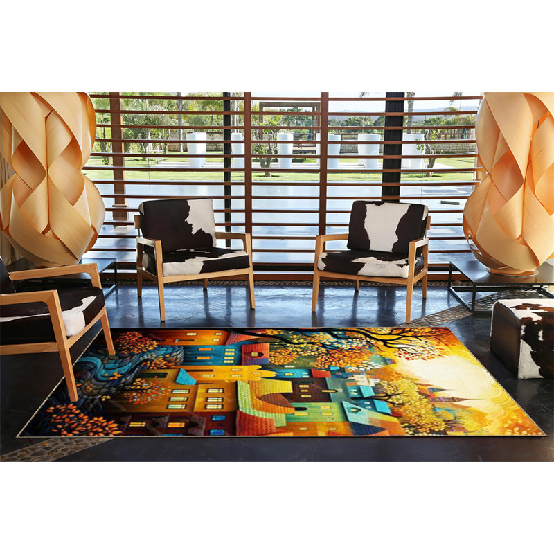 Tapis décoratif moderne Aurelina, Rectangle 4 pi x 6 pi 7 po