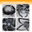Ventilateur de plafond moderne à 7 pales avec 5 lumières - télécommande, pales réversibles à 6 vitesses, à intensité variable et minuterie