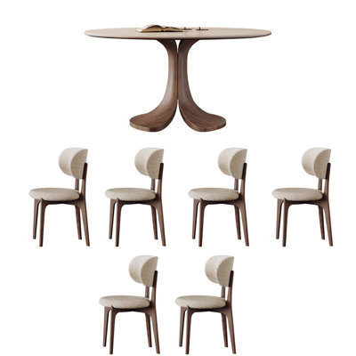 Combinaison de table et de chaise rétro minimaliste