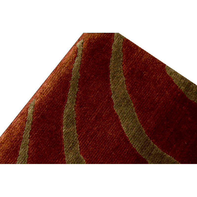 Hand-Knotted High-Quality Rust Area Rug