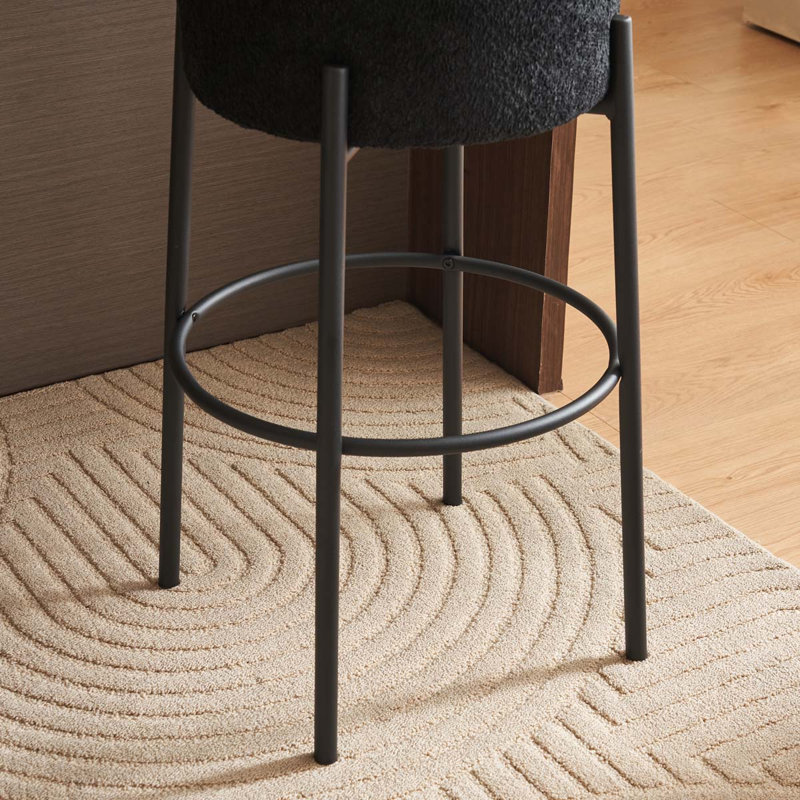 Stool 30" Tall, Round High Bar Stools, Set   2 - Contemporary upholstered dining stools for kitchens, coffee shops and bar stores - Includes sturdy hardware support legs