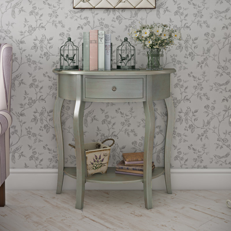 Sadie 32.7'' Solid Wood Console Table, Ash Gray